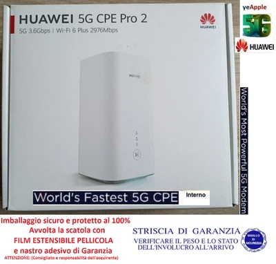 Huawei H122-373, 5G CPE Pro 2 LTE 5G Router 3.6 Gbps DL, Wi-Fi 6+ 2976Mbps2 - Immagine 1 di 4