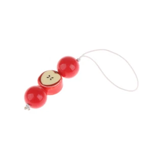 Cute Red Fruit Beads Phone Strap Sweet Beaded Phone Lanyard Keychain Girl Gifts - Zdjęcie 1 z 11