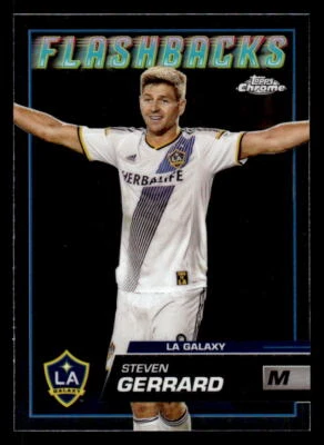 2023 Topps Chrome MLS #168 Steven Gerrard FlashBacks LA Galaxy - Image 1 of 2