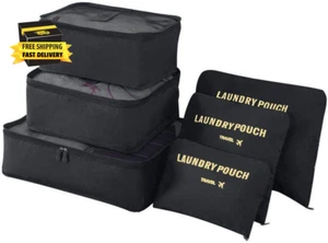 Packing Cubes 6 Pieces Travel Accessories Travel Luggage Packing Organizers Bags - Picture 1 of 6