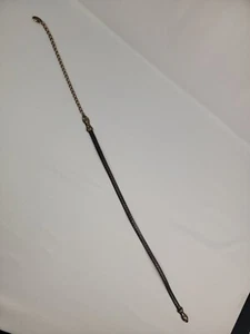 Sz S/M Nine West Brown Snakeskin Leather Belt Decorative Gold Tone Snake Buckle - Picture 1 of 12