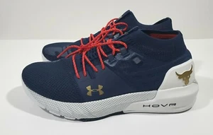 Under Armour Project Rock 2 Academy Womens Training Shoes Blue White Size 9.5 - Picture 1 of 10