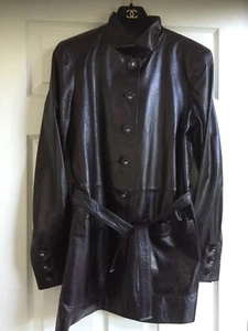 CHANEL 12A PARIS-BOMBAY NEW BURGUNDY LAMBSKIN JACKET CC BUTTONS BELT FR42 $14K - Picture 1 of 24