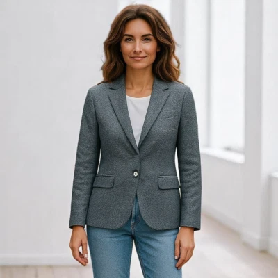 Blazer Talbots Mujer Barleycorn Tweed Talla 14 Lana Seda Preppy Chaqueta Y2K De Colección Foto 1 de 4