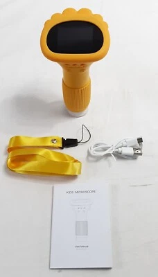 New, 1000x Orange Pocket Microscope For Kids w/2” Screen - Image 1 of 4