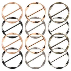 12 PCS Fixed Adjustable Corner Buttons Belt Ring Clothing Accessories - Picture 1 of 12