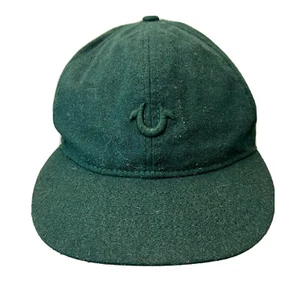 Baseballkappe True Religion Wollmütze grün Lederriemen hinten - Bild 1 von 10