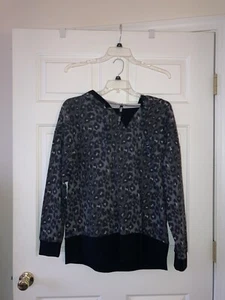 Victoria’s Secret Sport Leopard/Cheetah Grey/ Black Hoodie Medium - Picture 1 of 3