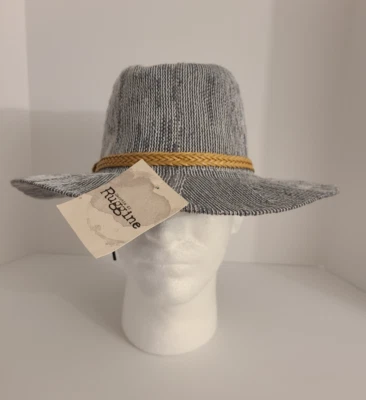 Chapéu Panamá Macchia di Ruggine Cinza Urze Grande com Trança NOVO COM ETIQUETA - Imagem 1 de 4