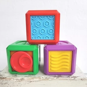 Fisher Price Roller Block Lot 3 Replacement Parts Tumblin Sensory Blocks Only D - Picture 1 of 6