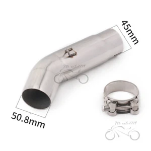 For Suzuki GSXR 750 600 2011-2023 Modified Exhaust Mid Pipe Slip on 51mm Muffler - Picture 1 of 7