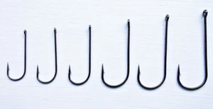 Aberdeen Hooks Black Nickle size 4 2 1 1/0 2/0 3/0 4/0 5/0 6/0 sea fishing hook - Picture 1 of 2