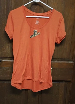 Jennifer Lauren Orange Norfolk Tides Shirt Women's Size L Seahorse Trident - Image 1 of 3