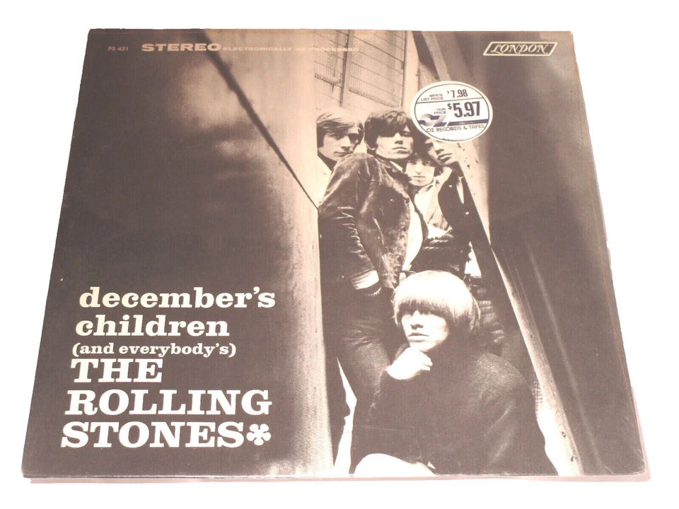 Rolling Stones December's Sealed Vinyl Record LP Album USA 1965-84 PS 451 Sticke - Image 1 of 4