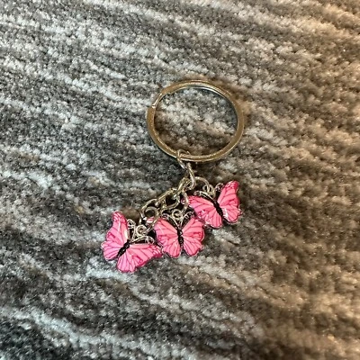 Эмаль брелок бабочка сумка подвеска бабочки брелок милый Kawaii ярко розовый новый - Изображение 1 из 4
