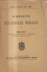 Summarium Theologiae Moralis - Sebastiani - Altera - 2. Auflage - 1918 - Bild 1 von 1