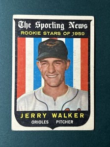 1959 Topps baseball card # 144 Jerry Walker RC  VGEX