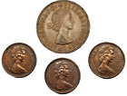 Royaume Uni ; Elisabeth Ii ; Lot De 4 X 1 Penny ; 1963;71;73;79  / Ld028