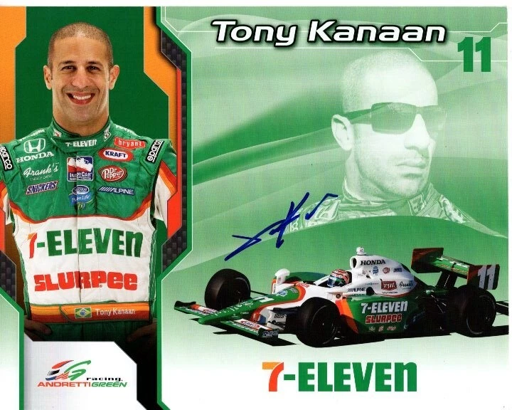TONY KANAAN Signed 8x10 INDY INDYCAR RACING RACECAR Hero Card Photo - Image 1 of 1