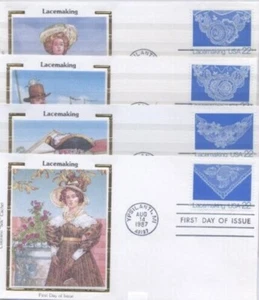 2351/4 LACEMAKING - Colorano set of 4 - Picture 1 of 1