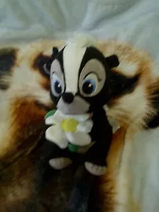 Disney Store Bambi "Pretty Flower" Skunk Plush Soft Toy 9” *Stamped* - Picture 1 of 4