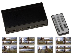 HDMI 1.4 Wall SPLICER pour Mur d'image 4 écrans. 8 combinaisons + TELECOMMANDE - Imagen 1 de 3