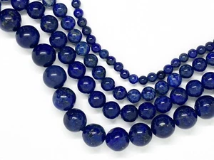 Blue lapis lazuli round 4mm/6mm/8mm/10mmbeads. Natural gemstone beads. 15.5'' - Picture 1 of 6