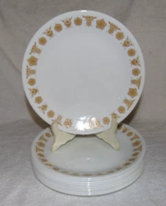 Corelle Gold Butterfly Breakfast Salad Plates 8 1/2" Lot of 9 - Picture 1 of 19