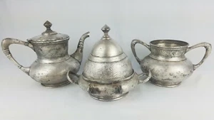 Antique Derby Silverplate Lot ~ Art Nouveau Ocean Critters & Painter's Palette - Picture 1 of 12