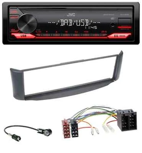 JVC MP3 DAB 1DIN AUX USB Autoradio für Smart ForTwo 450 grau ohne Metallschacht - Bild 1 von 8