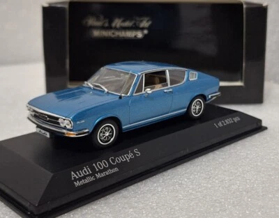 Audi 100 Coupe S 1969-75 Blue 1:43 Minichamps 430019120 EXTREMELY RARE!! (5) - Image 1 of 4