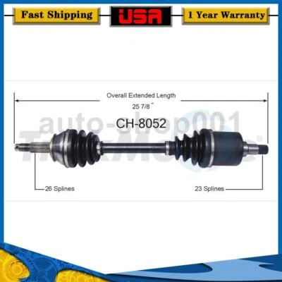 Eje delantero izquierdo CV Joint Shaft para Chrysler Executive Sedan 2.6L 1984 Foto 1 de 2