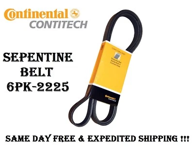 MERCEDES CHEVY JEEP DODGE FORD Motor Serpentine Cinturón 6PK-2225 CONTINENTAL NUEVO Foto 1 de 3