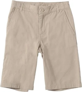 Bienzoe Boys School Uniform Shorts: Kids Cotton Trendy Adjustable Waisted Flat F - Picture 1 of 2