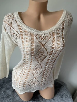 Maurices Suéter Mujer’s Crema Punto Abierto Verano Ligero Usado en Excelente Condición Foto 1 de 4