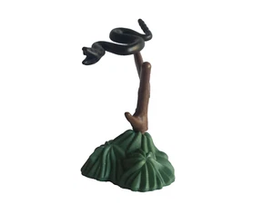 Playmobil Miniatura Plataforma Verde con Serpiente Negra - C13 - Vegetación - Imagen 1 de 3