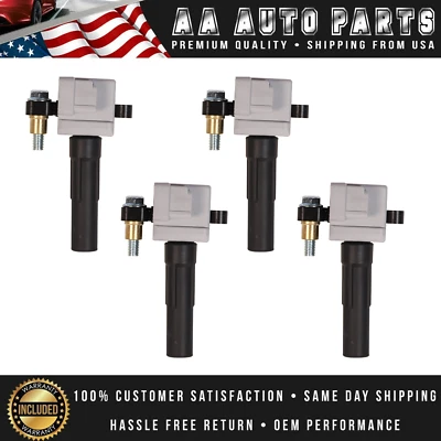 Ignition Coil Pack of 4 For 2003-2005 Subaru Impreza & Saab 9-2X H4 2.5L UF528 - Image 1 of 4
