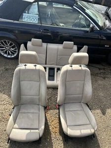 BMW E82 Heated Cream Black Leather M Sport Seat Set 2011 Front & Rear Complete - Picture 1 of 22