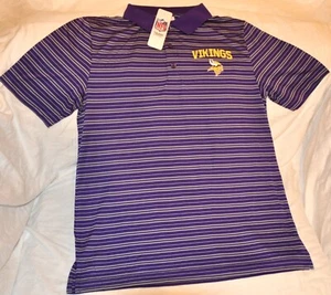 Minnesota Vikings Golf Polo shirt men's MEDIUM New with tags NFL Team Apparel - Picture 1 of 4