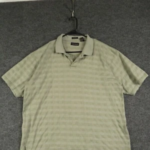 Marc Edwards Polo Shirt Mens Extra Large Green Short Sleeve Button Up Collared - Picture 1 of 10