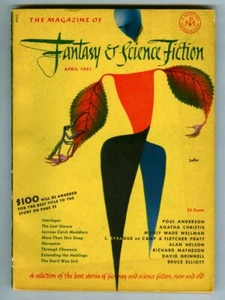 Rare April 1951 Magazine of FANTASY & SCIENCE FICTION! Poul Anderson! Matheson! - Picture 1 of 3