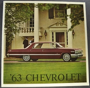 1963 Chevrolet Brochure Impala SS Belair Biscayne Wagon Excellent Original 63 - Picture 1 of 9