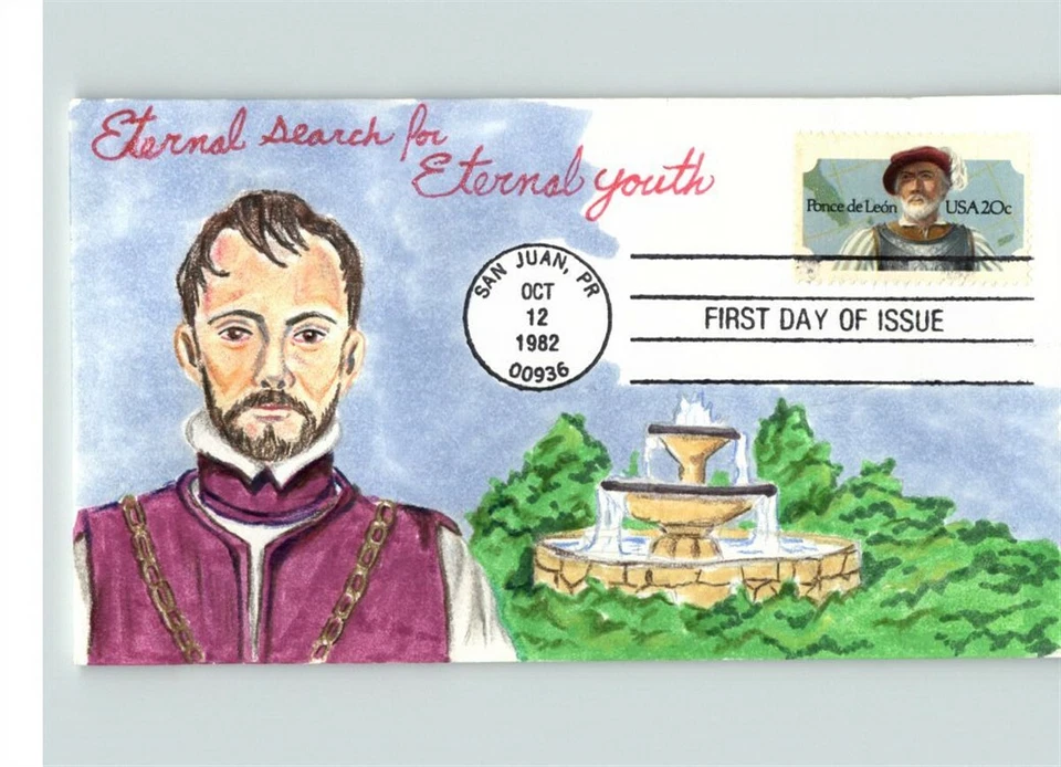 Beautiful Hand Painted PONCE de LEON, Explorer, # 1 of 1, San Juan, PUERTO RICO  - Image 1 of 1