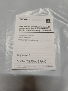 SONY PlayStation 2 USB Mouse PS2 Instructions - Picture 1 of 2