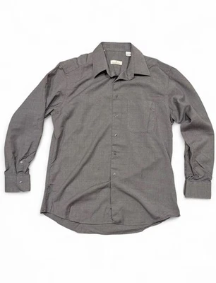 Camisa de vestir Ermenegildo Zegna para hombre L grande gris geométrica hecha en Italia Foto 1 de 3