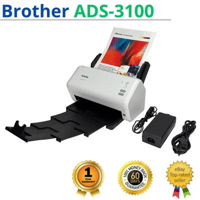 ✅Brother ADS-3100 Desktop 1200DPI Document Scanner w/Adapter 1 YEAR WARRANTY!🔥⭐ - Image 1 of 4
