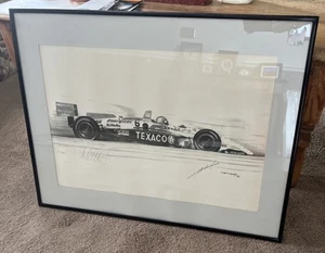 Michael Andretti SignedPrint by Michael Savage Texaco IndyCar 73/350 1995 Framed - Picture 1 of 6