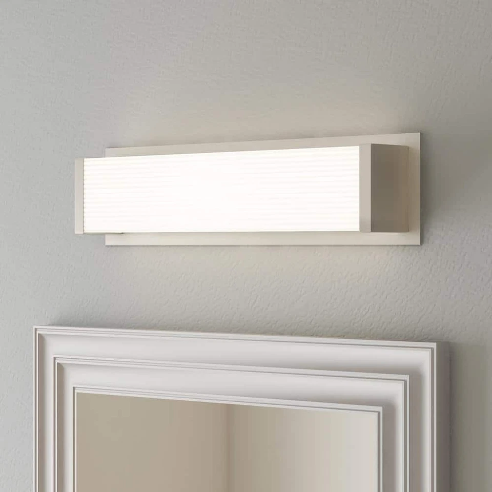 Lithonia Lighting Traditional Square Brushed Nickel 2 Foot 3k LED Vanity Light