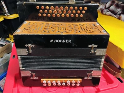 Acordeón Hohner 2 filas botón caja acordeón Foto 1 de 4