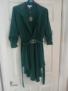 Womens Green Tunic Top/ Dress Size M/L - Picture 1 of 4